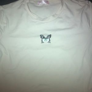 Butterfly cropped tee